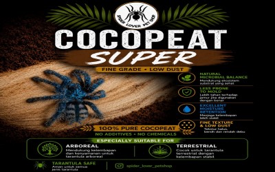 Cocopeat Super ( serabut sedikit) 1 kg untuk tarantula, reptil, tanaman, dll